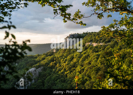 Aerial view on rural landscape near of the Arbois, France, Europe. Stock Photo