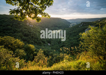 Aerial view on rural landscape near of the Arbois, France, Europe. Stock Photo