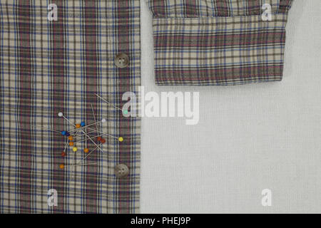 checkered man's shirt Stock Photo