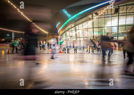 holiday scenes in uptown charlotte north carolina Stock Photo