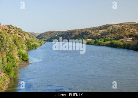 River Guadiana on the boundary between Portugal and Spain Stock Photo