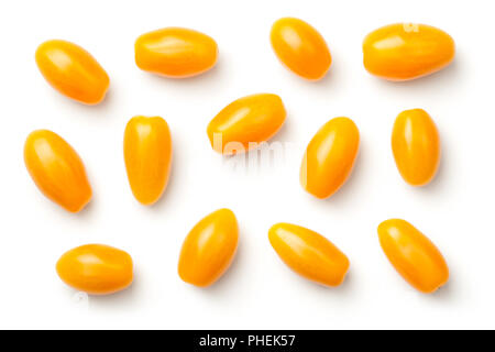 Pepper Cherry Tomatoes Isolated on White Background Stock Photo