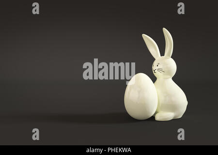 white easter bunny figure Stock Photo