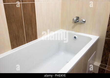 White luxury bathtub in bathroom Stock Photo