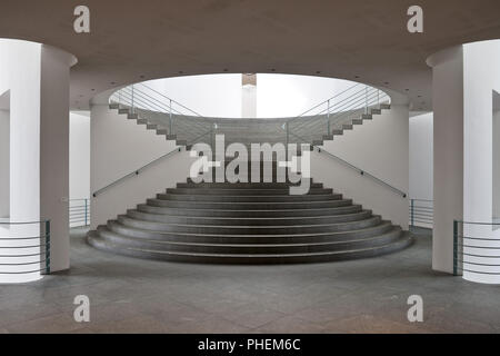 Staircase in the art museum Bonn, architect Axel Schultes, Bonn, North Rhine-Westphalia, Germany