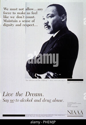 Live the dream, say no to alcohol and drug abuse ca. 1980s - 1990s Stock Photo