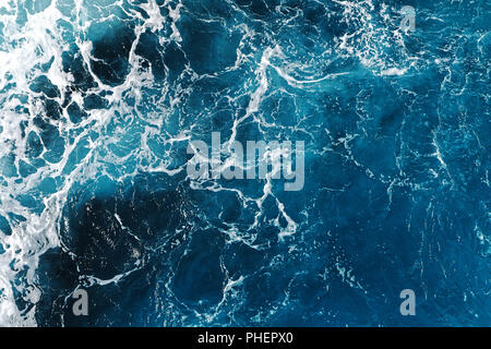 blue sea water texture in greece, natural pattern Stock Photo