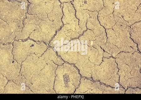 cracks on asphalt surface, real texture Stock Photo