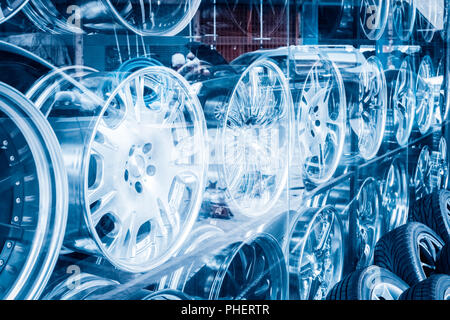 car alloy wheel Stock Photo