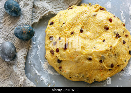 Sour dough for Easter baking. Stock Photo