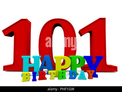 Happy Birthday zum 101. Geburtstag Stock Photo - Alamy