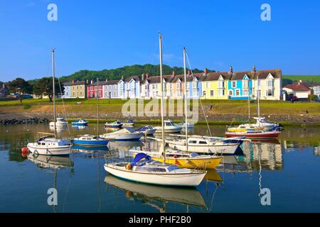 The Harbour at Aberaeron, Cardigan Bay, Wales, United Kingdom, Europe, Stock Photo