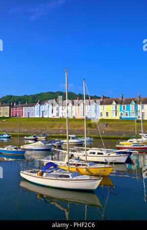 The Harbour at Aberaeron, Cardigan Bay, Wales, United Kingdom, Europe, Stock Photo