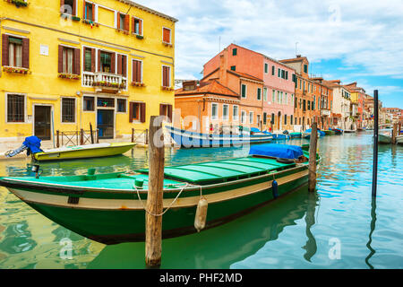 Boats on Grand Canal in Venice, Italy Stock Photo