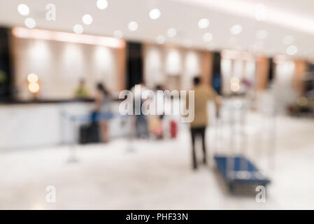 hotel lobby blurred background Stock Photo