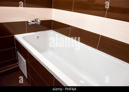 White luxury bathtub in bathroom Stock Photo