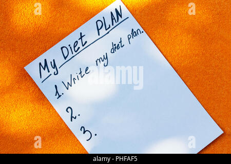 my diet plan Stock Photo