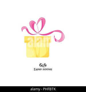 Color vector illustration. Gift on a white background Stock Vector