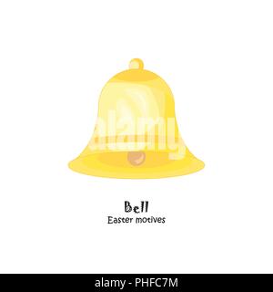 Color vector illustration. Bell on a white background Stock Vector