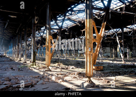 abandoned factory in Magdeburg Stock Photo