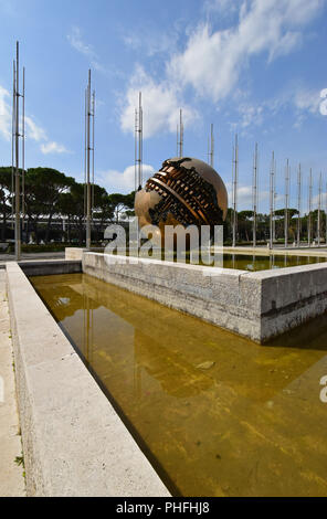 Rome, Italy - The Olimpico stadium and monumental Stadio dei Marmi with ...