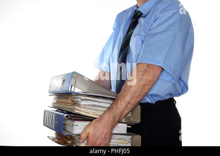 Carry documents and folders Stock Photo