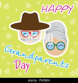 abstract grandparents day background with special objects Stock Vector