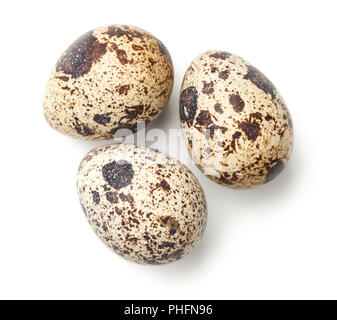 Quail Eggs Isolated on White Background Stock Photo