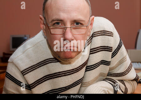 The incredulous man Stock Photo