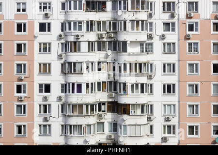 Windows and balconies - big city house Stock Photo