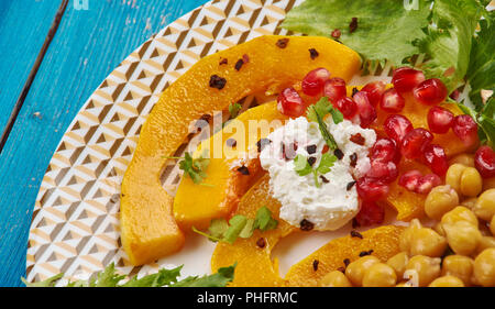 Roasted Delicata Squash Saladr Stock Photo