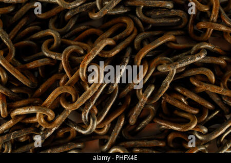 Abstract of Thick Rusty Chain Stock Photo