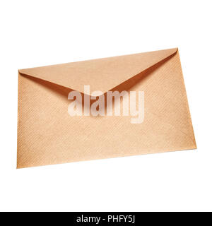 Half open old yellow paper envelope Stock Photo
