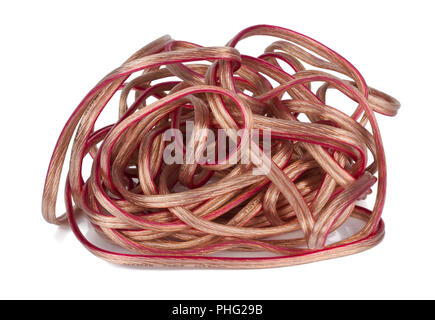 Chaos of the  copper  cable Stock Photo