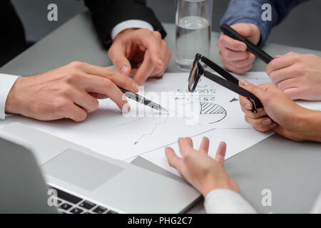 Discussing new development strategy Stock Photo