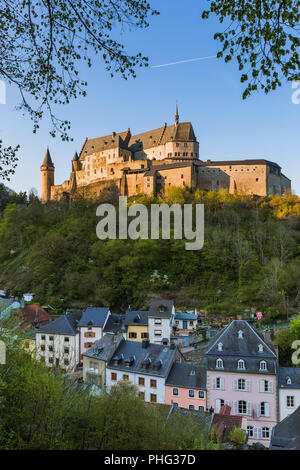 Vianden castle in Luxembourg Stock Photo