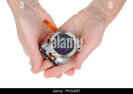 Modern hi-tech device  in hand Stock Photo