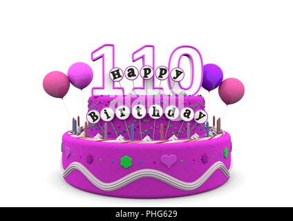 Happy Birthday zum 110. Geburtstag Stock Photo - Alamy