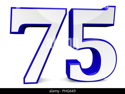 big blue number Stock Photo