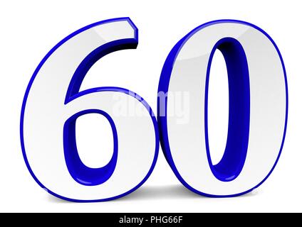 big blue number Stock Photo