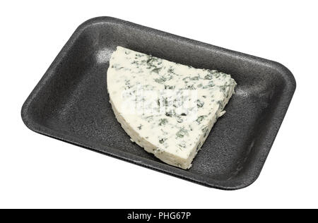 piece of  cheese with a blue mold Stock Photo