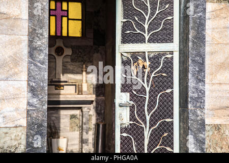 A mausoleum in Asmara's sprawling Italian war cemetery. Stock Photo