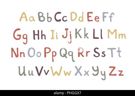 cartoon letters collection Stock Vector