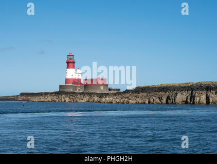 Longstone lighthouse, Farne Islands, Northumberland, England, UK Stock Photo