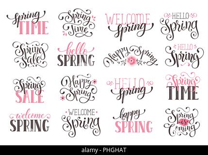 Spring time wording Stock Vector