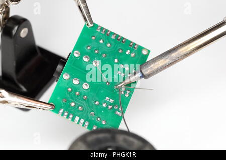 electrical components on board Stock Photo