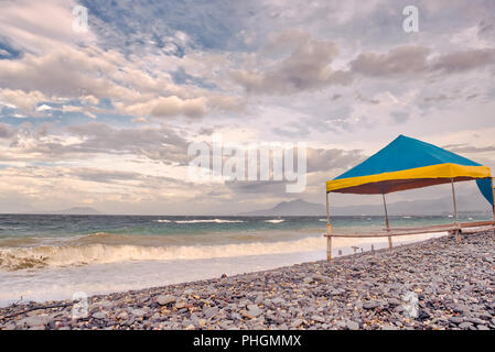 Pebbled Beach of Punta Malabrigo, Lobo, Batangas. Stock Photo