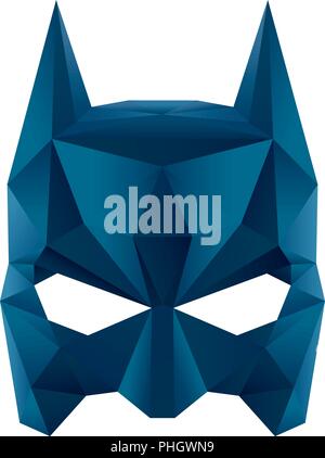 Image of a blue devil mask superhero Stock Vector