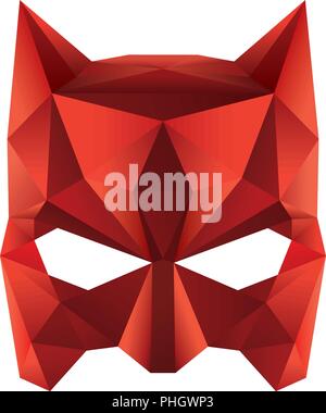 Vector image of a blue devil mask superhero Stock Vector