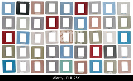 Old film slides isolated set Stock Photo